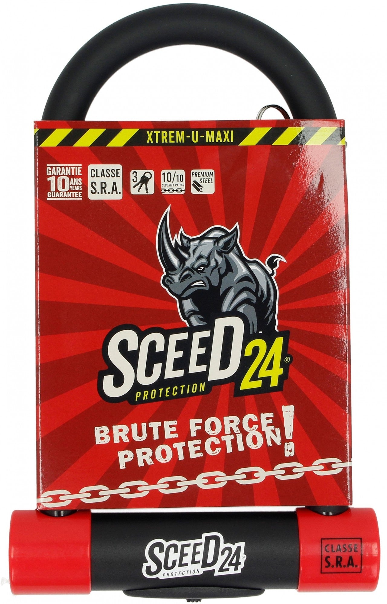 SCEED Protection antivol U, U- XTREM, , 110 x 230, fuchsia, noir SRA