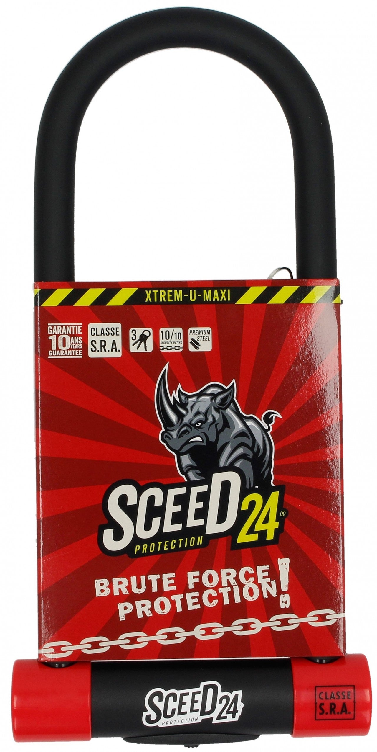 SCEED Protection antivol U, U- XTREM, 110 x 310, fuchsia, noir SRA